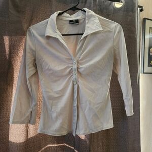 Elegant White Button-Down Shirt